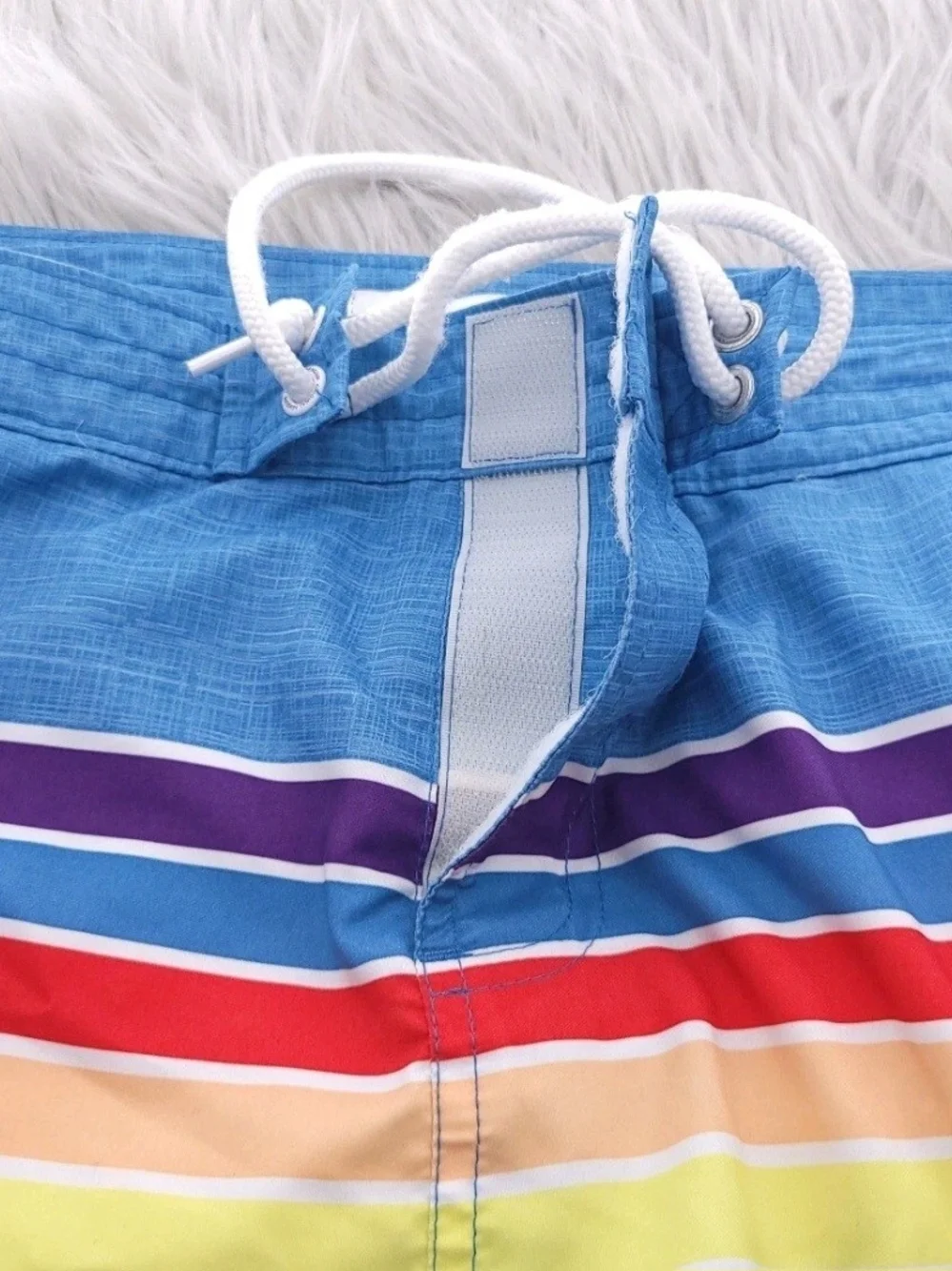 Original Penguin Mens Swim Trunks Size 34 Striped Mesh Lined